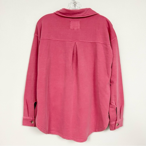 THREAD & SUPPLY 🍣 Pink Oversized Sweatshirt Jacket - Size M - Picture 6 of 6